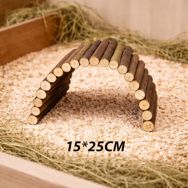 Small pet natural wood tunnel toy