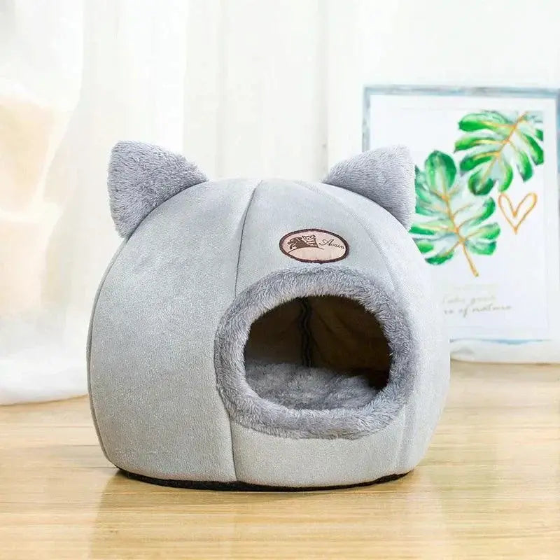 Cozy Deep Sleep Cat Bed | Small Dog House & Animal Tent for Indoor Comfort