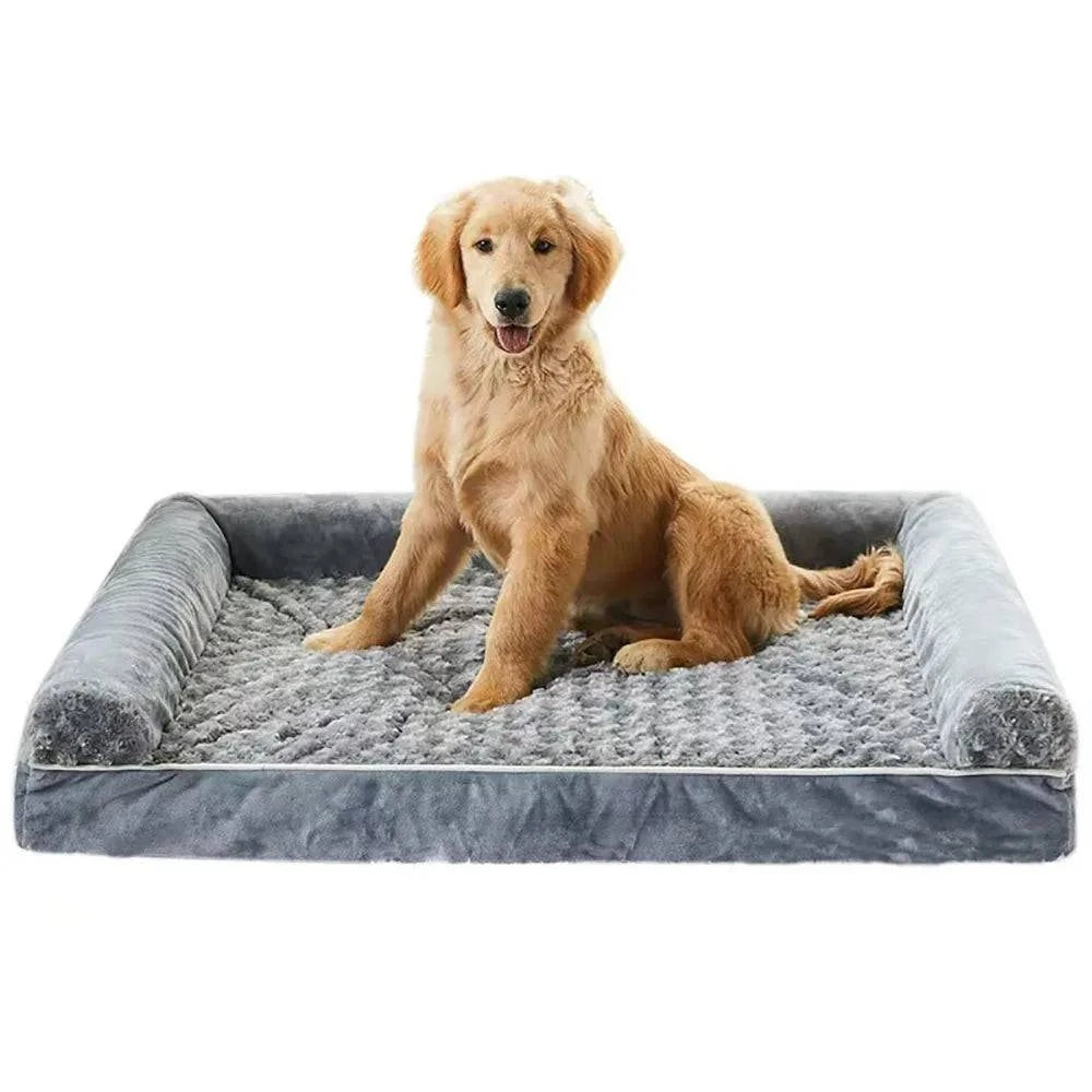 Orthopedic memory foam dog bed with waterproof lining and washable cover – perfect for large dogs like Labradors