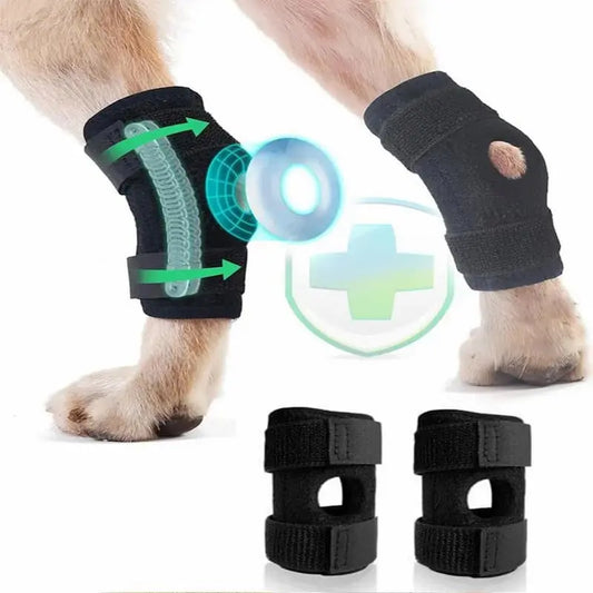 "Dog leg comfort pads for active pets - breathable support accessories"