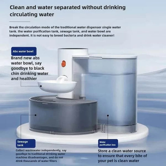 automatic cat water fountain with filter continuous flow drinking system for pets