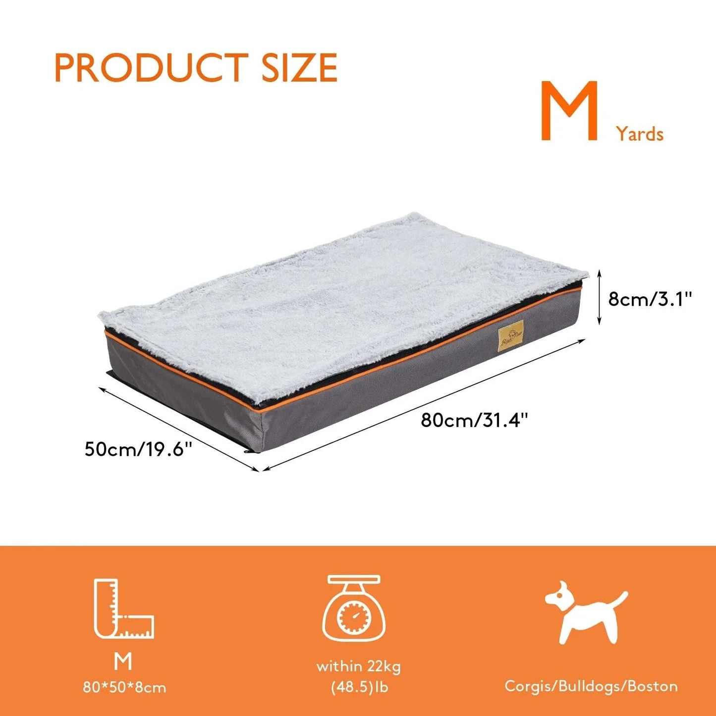 Large orthopedic dog bed with padded foam cushion and washable cover for ultimate pet comfort