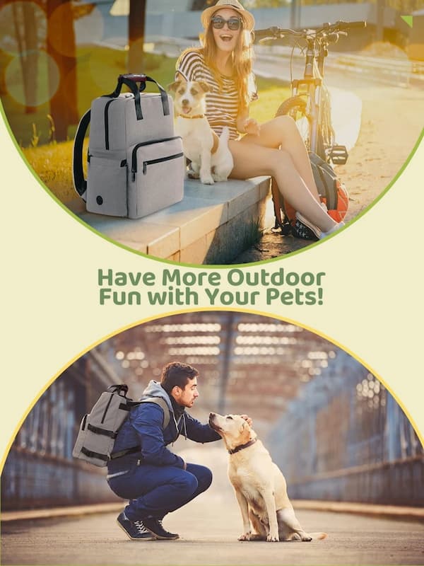 pet travel organizer bag set with food containers foldable bowls and backpack for dog and cat travel