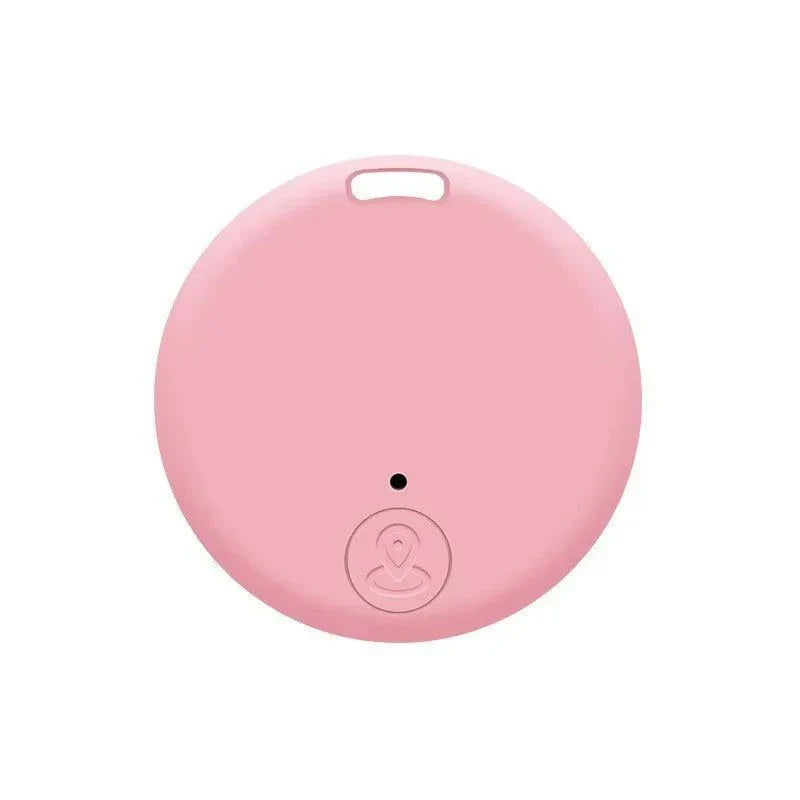 Pink Mini GPS Tracker Device, Bluetooth Smart Finder for Pets, Kids, Bags, Keys, Anti-Lost Mobile Phone Locator."