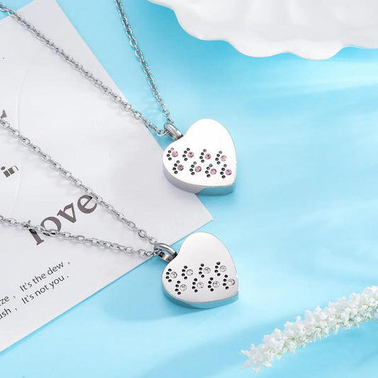 Pet memorial cremation jewelry with chain and funnel kit