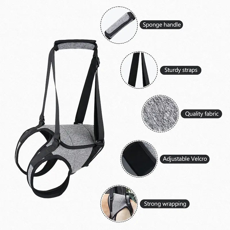 "Soft padded dog support sling for joint pain"