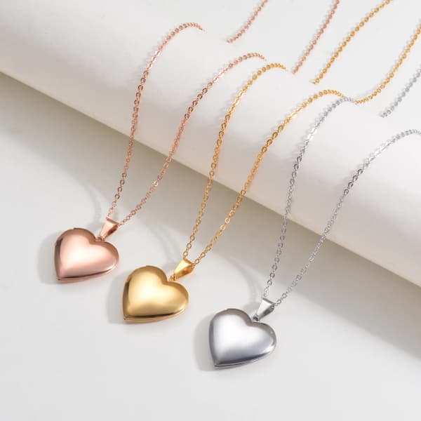 Engraved Heart Locket for Pet Lovers - Photo Memorial Necklace - Jo's Pet Deals