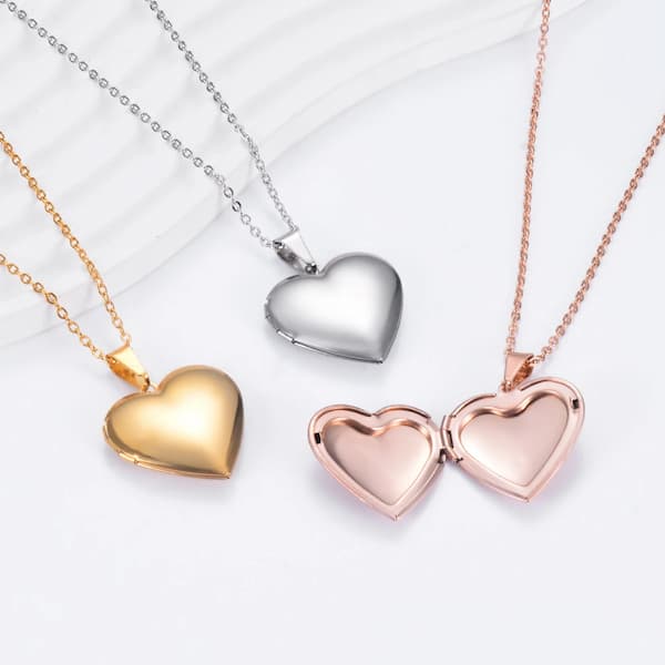 Engraved Heart Locket for Pet Lovers - Photo Memorial Necklace - Jo's Pet Deals