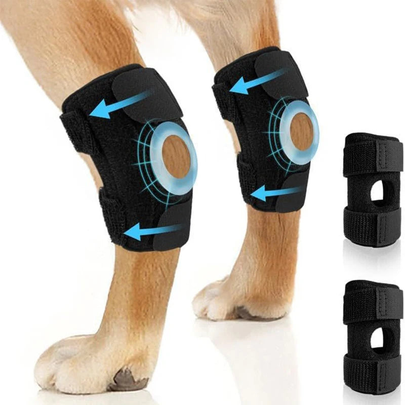 "Dog leg comfort pads for active pets - breathable support accessories"