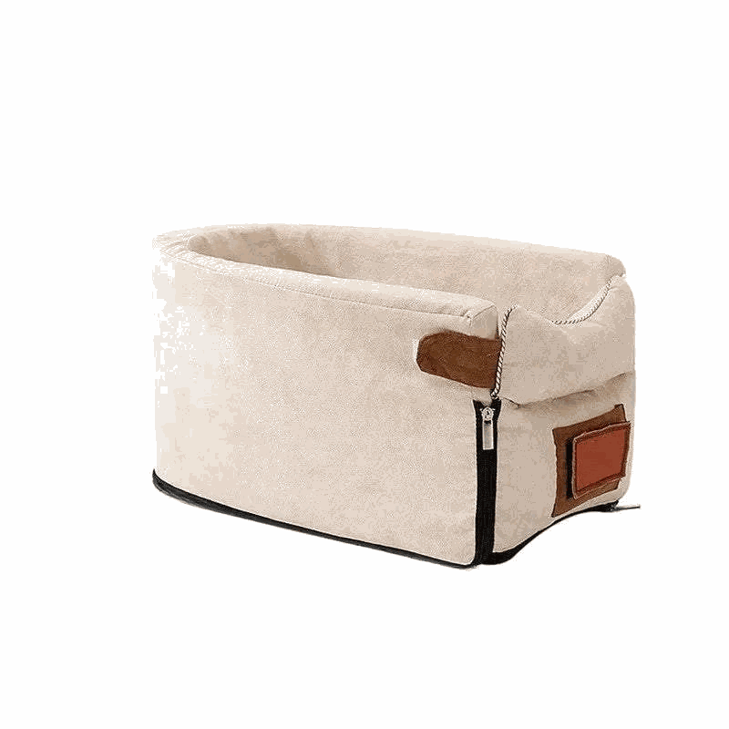 Portable dog and cat car seat bed for secure travel; lightweight, cushioned, and easy to install.