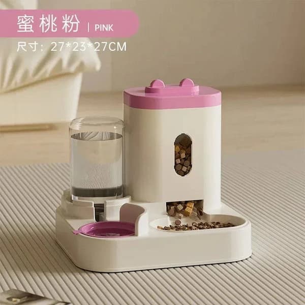 automatic pet feeder and water dispenser 2 in 1 gravity feeding station for cats and dogs