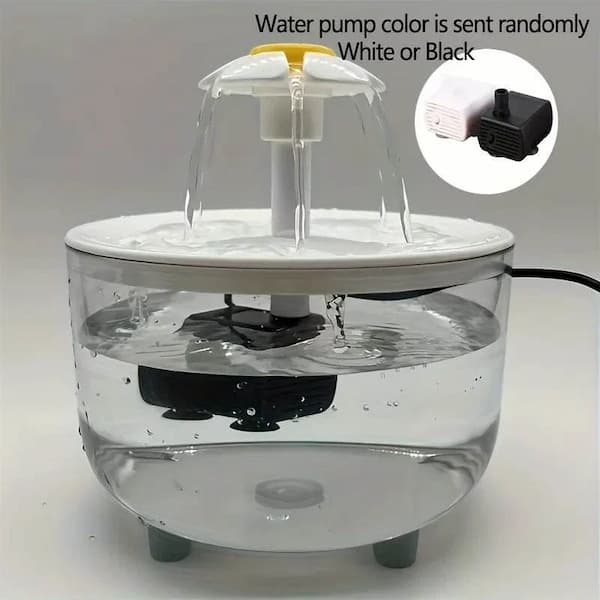 automatic cat water fountain with flowing water and filter system for indoor pets