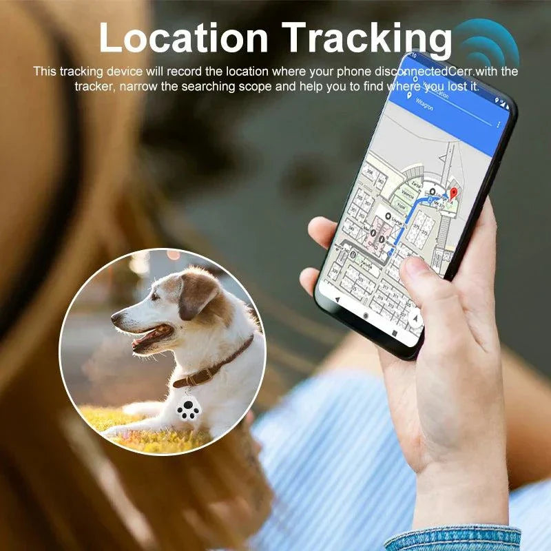 Mini GPS Tracker Device, Bluetooth Smart Finder for Pets, Kids, Bags, Keys, Anti-Lost Mobile Phone Locator."