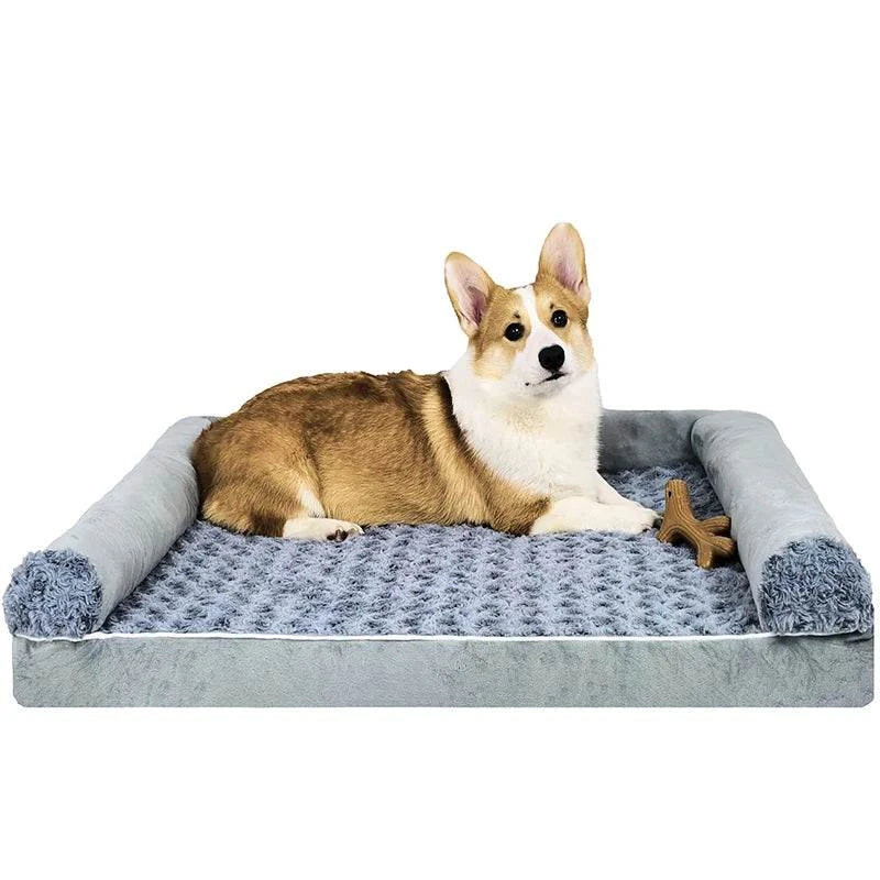 Orthopedic memory foam dog bed with waterproof lining and washable cover – perfect for large dogs like Labradors