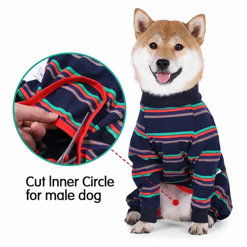 Dog recovery suit – soft post-surgery pet bodysuit alternative to cone