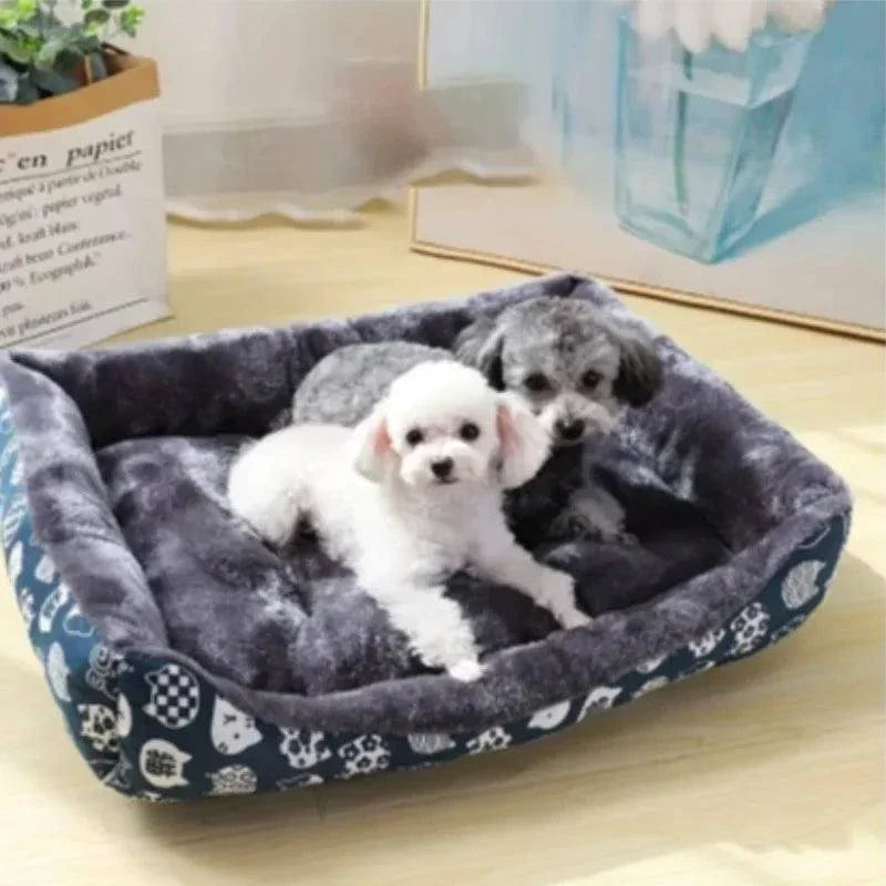 Cozy dog bed with plush lining, perfect for small to medium dogs, ensuring warmth and comfort.