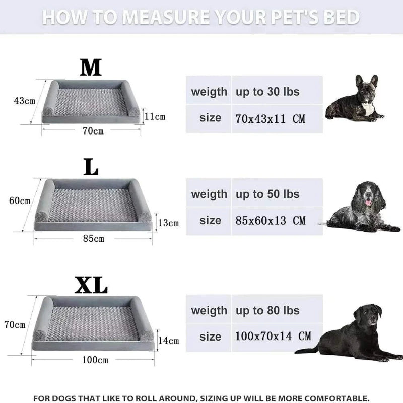 Orthopedic memory foam dog bed with waterproof lining and washable cover – perfect for large dogs like Labradors