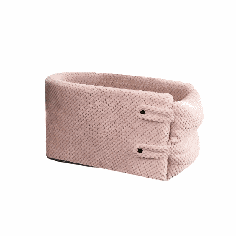 Portable dog and cat car seat bed for secure travel; lightweight, cushioned, and easy to install.