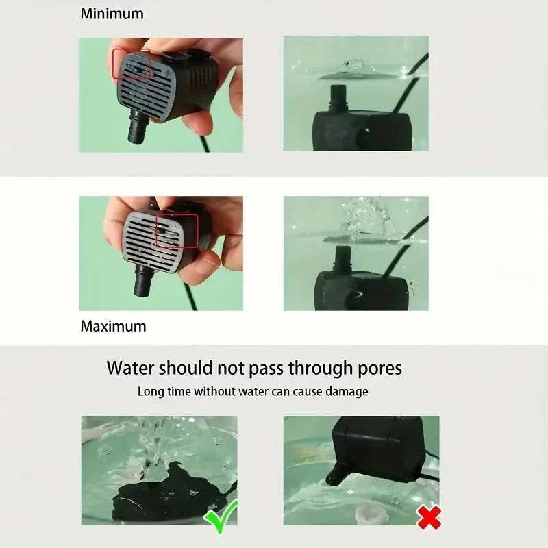 USB electric pet water fountain with silent motor, automatic 1L drinking dispenser for cats and small dogs.