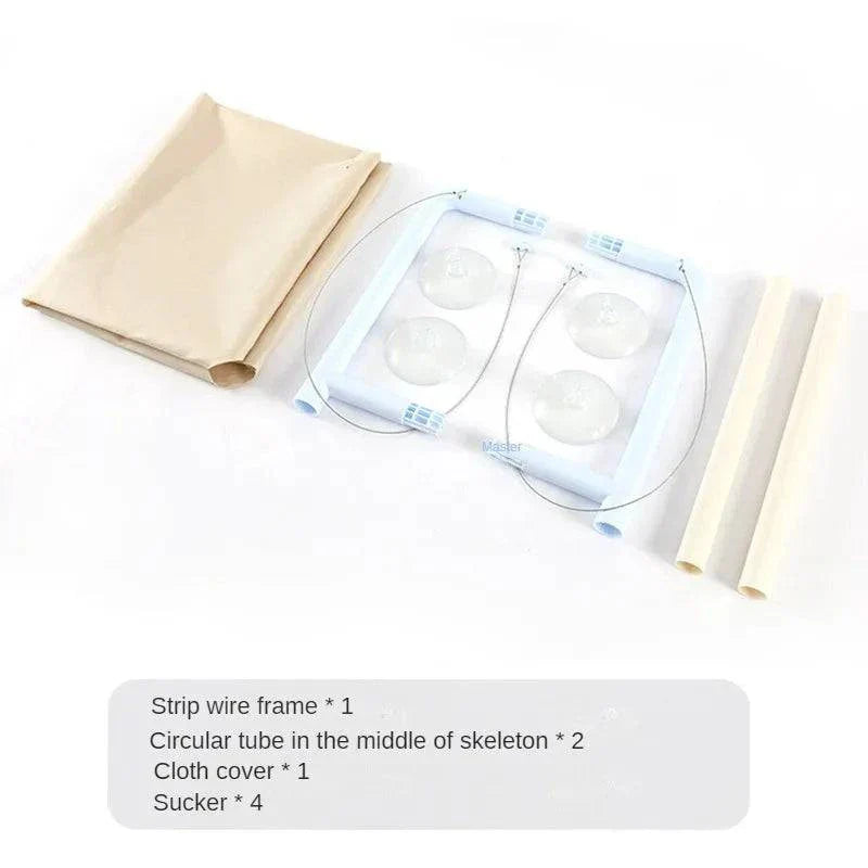 Cat hammock installation kit with components including a