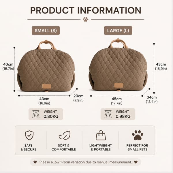pet travel tote size guide small and large carrier dimensions for dogs and cats