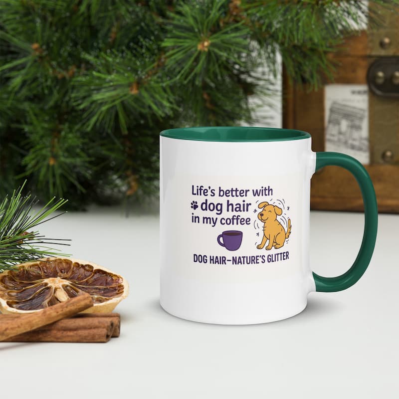 Funny Dog Hair Nature’s Glitter Mug | Dog Lover Gift | Jo’s Pet Deals