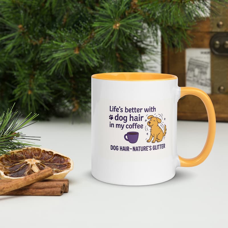 Funny Dog Hair Nature’s Glitter Mug | Dog Lover Gift | Jo’s Pet Deals