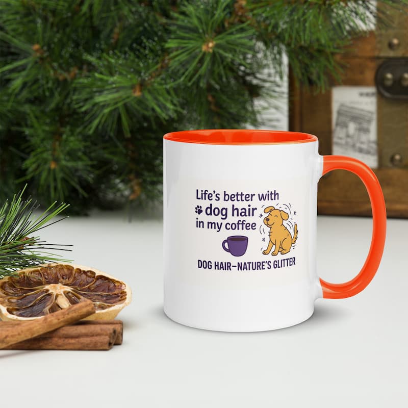 Funny Dog Hair Nature’s Glitter Mug | Dog Lover Gift | Jo’s Pet Deals