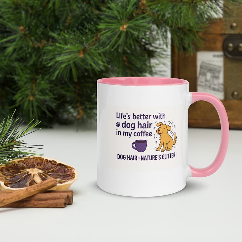 Funny Dog Hair Nature’s Glitter Mug | Dog Lover Gift | Jo’s Pet Deals