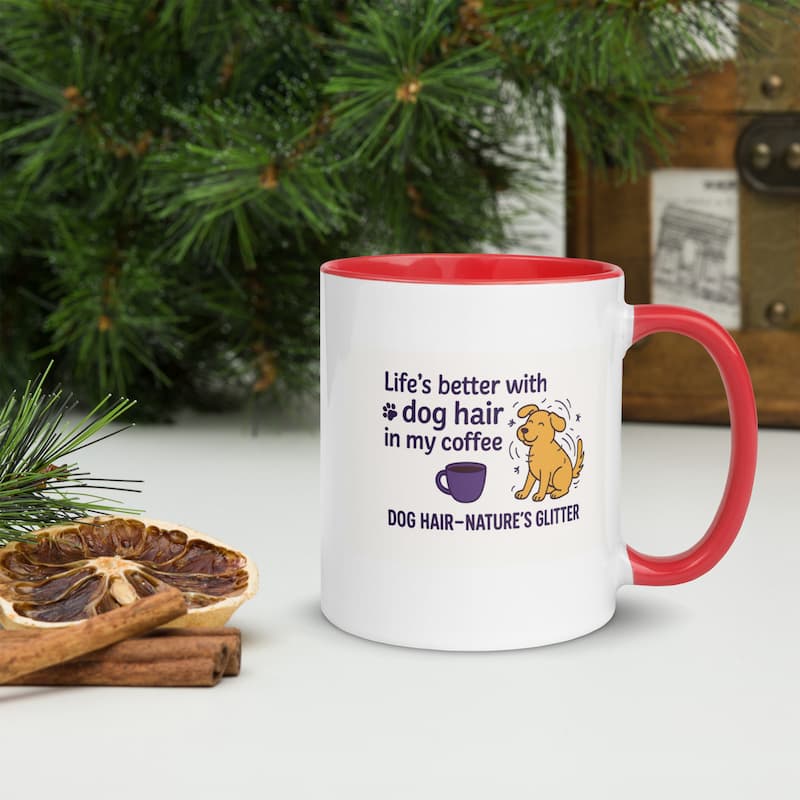 Funny Dog Hair Nature’s Glitter Mug | Dog Lover Gift | Jo’s Pet Deals