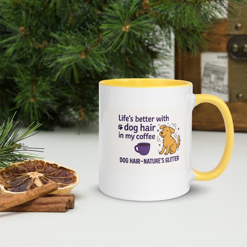 Funny Dog Hair Nature’s Glitter Mug | Dog Lover Gift | Jo’s Pet Deals