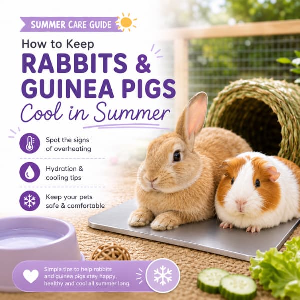 How to Keep Rabbits & Guinea Pigs Cool in Summer – Signs of Overheating and Prevention Tips
