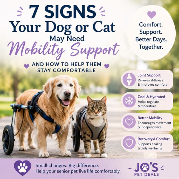 Senior dog using mobility wheelchair support outdoors