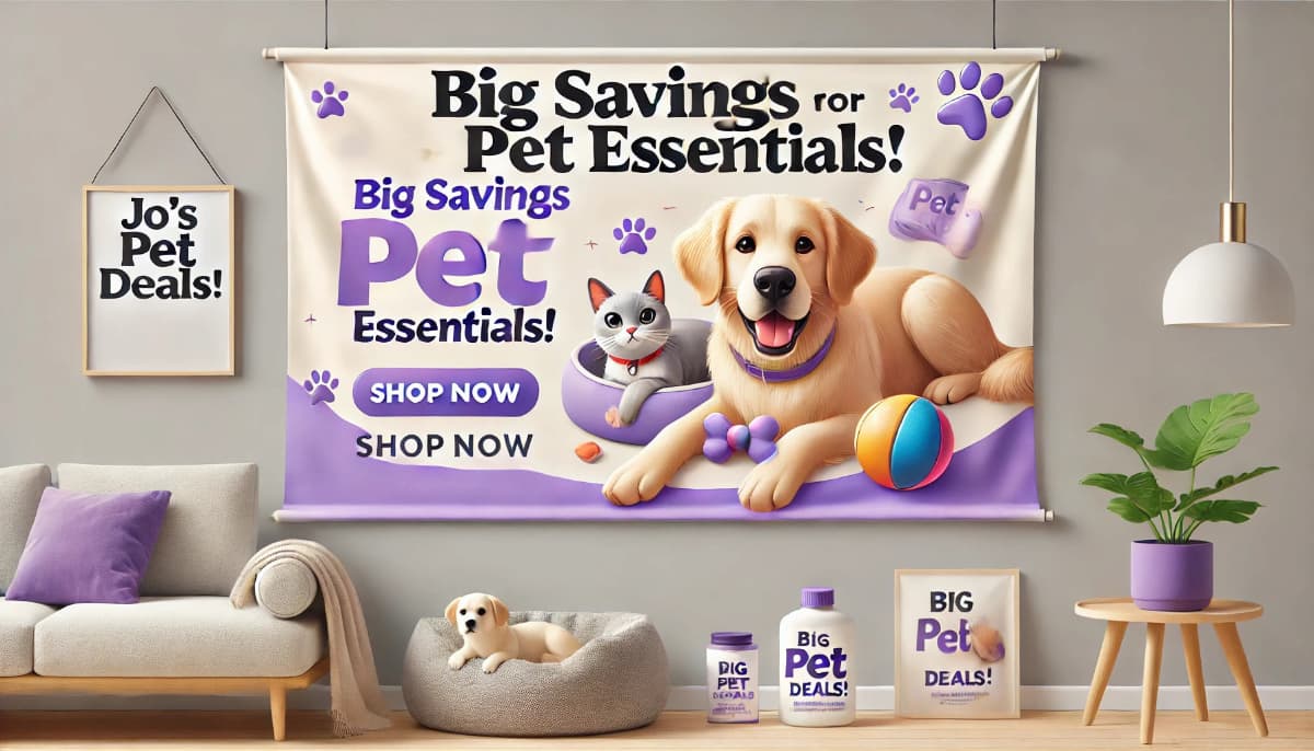Jo's Pet Deals - Homepage Banner