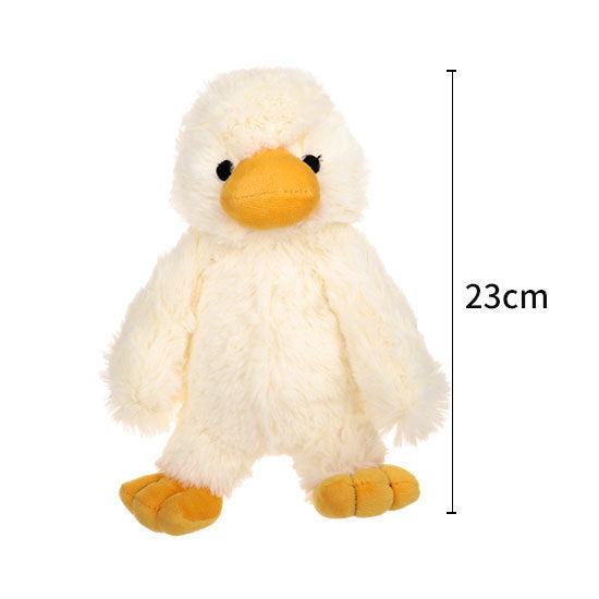 Plush duckling vocal toy for pets, 23cm, soft and durable with squeaker.