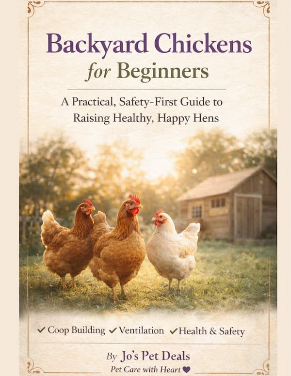 Book cover of 'Backyard Chickens for Beginners' with chickens and a coop in the background.
