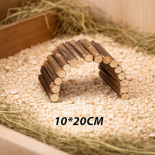 Guinea pig wooden chew bridge hideout