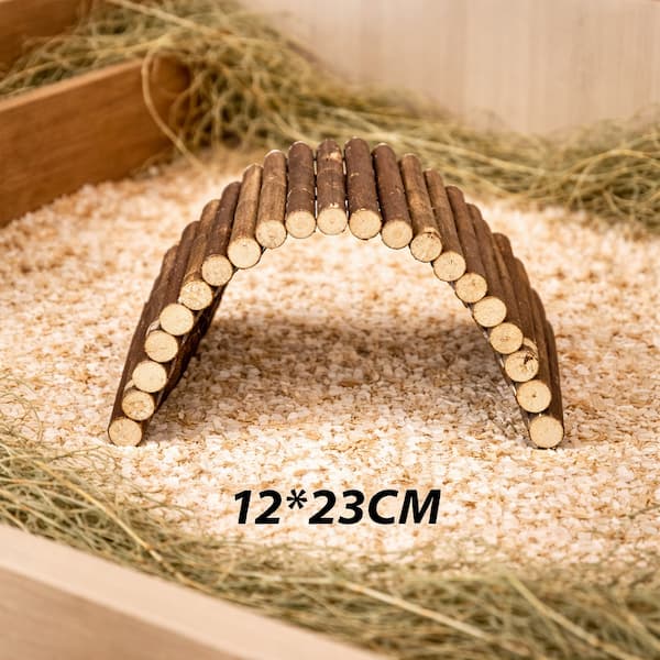 Small pet natural wood tunnel toy