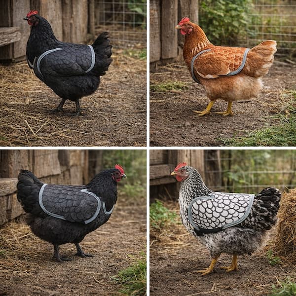 chicken saddle for hens feather protection anti pecking apron poultry back protector breathable hen jacket