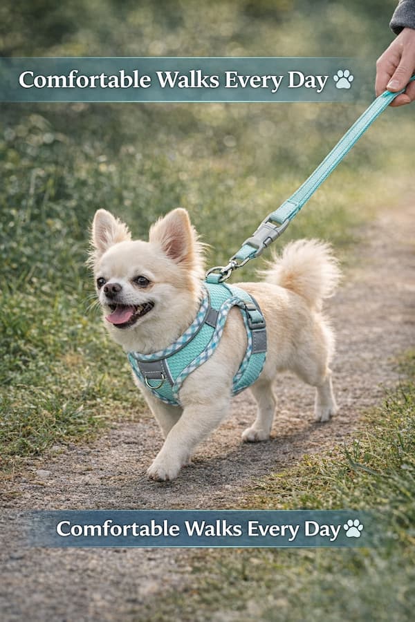 reflective dog harness leash set small medium dog adjustable breathable mesh vest harness