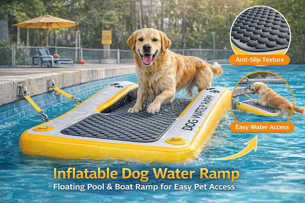 inflatable dog water ramp for pool and boat