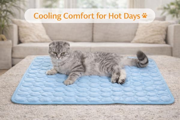 cooling pet mat for cats and small dogs