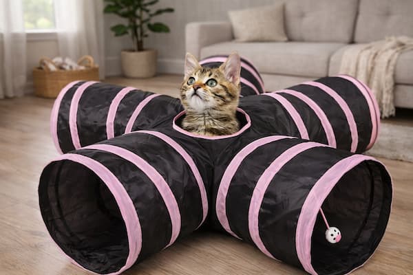 interactive pet tunnel for cats rabbits small pets
