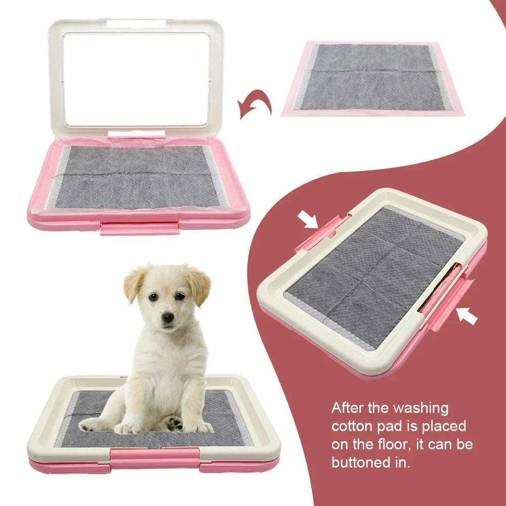 Portable Indoor Pet Potty for Dogs and Cats | Training Toilet with Puppy Pad Holder | Compact & Hygienic Pet Supplies