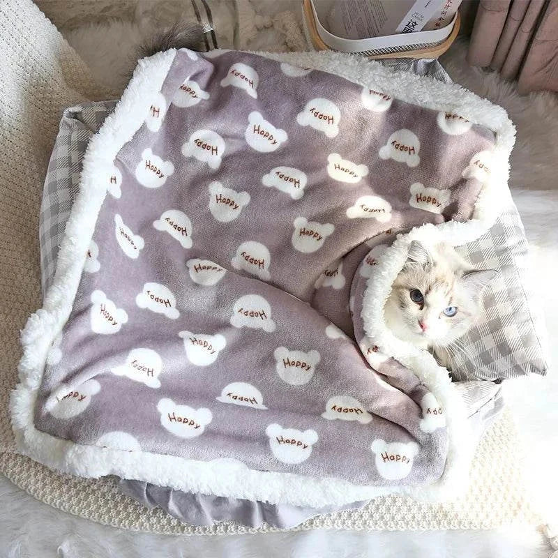 Soft and cozy pet blanket for cats and dogs, ideal for furniture protection, travel, or extra warmth in pet beds.