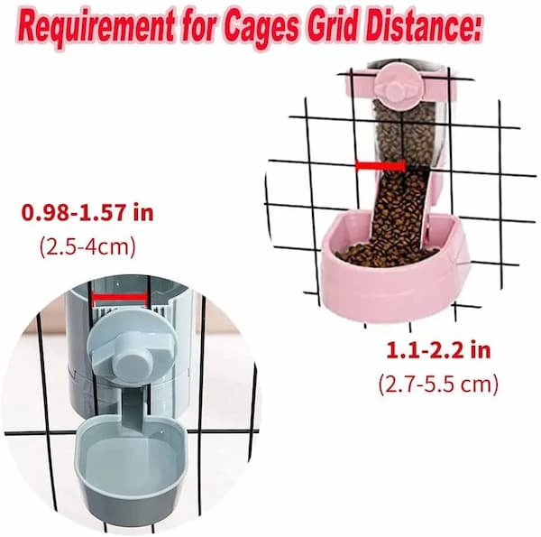 automatic pet feeder and hanging water bottle for cats and dogs food and water dispenser