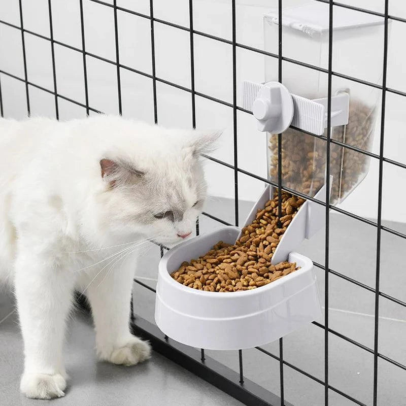 Automatic Pet Feeder And Hanging Water Bottle