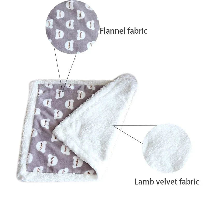 Soft and cozy pet blanket for cats and dogs, ideal for furniture protection, travel, or extra warmth in pet beds.