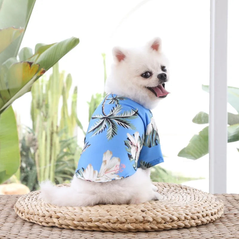 Small and medium-sized Hawaiian Dog Shirt