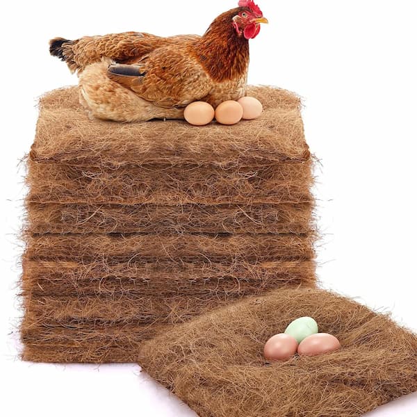 natural chicken nesting box liner mat for chicken coop egg laying nest box with hen and eggs